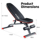 Powertrain Home Gym Bench Adjustable Flat Incline Decline FID 250KG Load