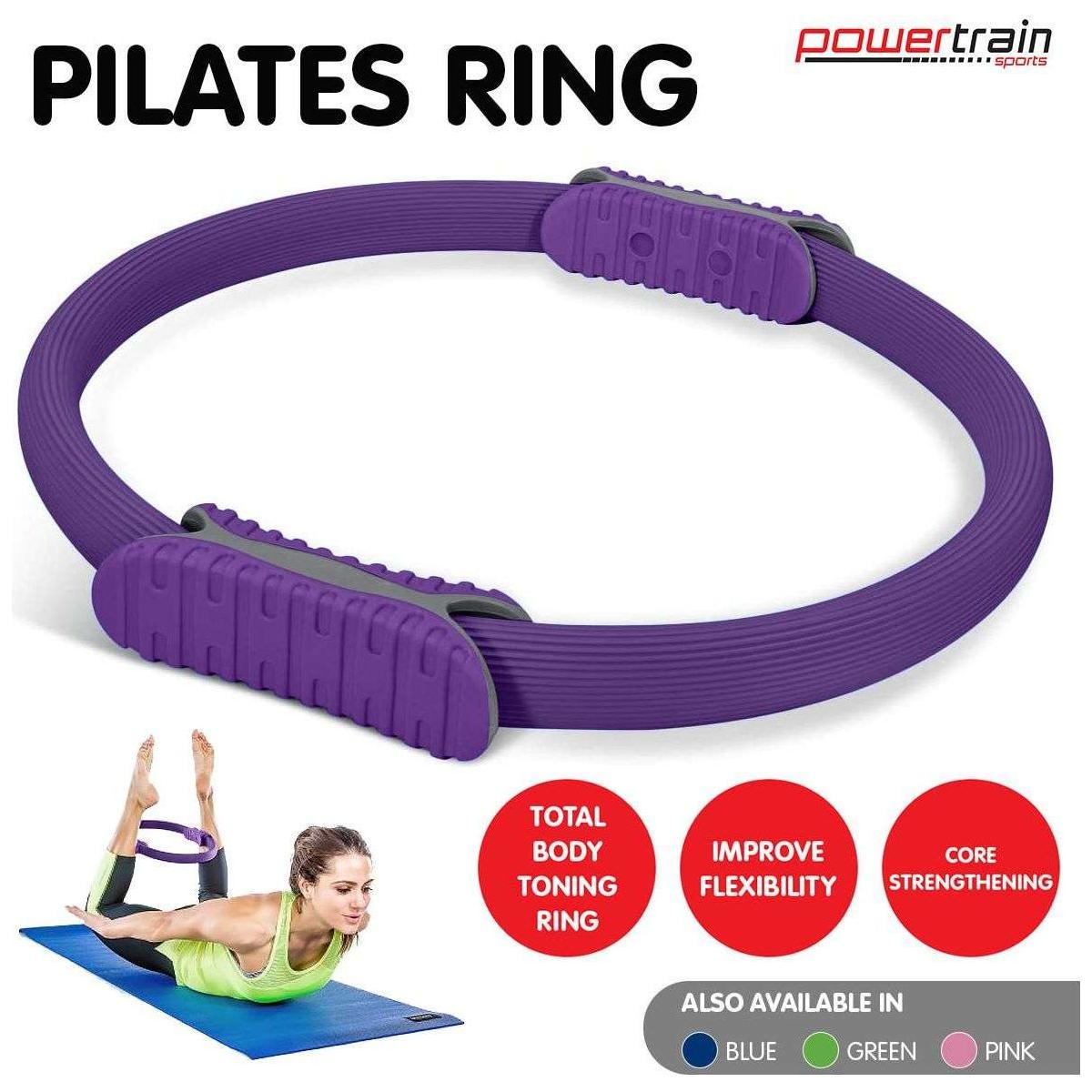 Powertrain Pilates Ring Band Yoga Home Workout Exercise Band Purple