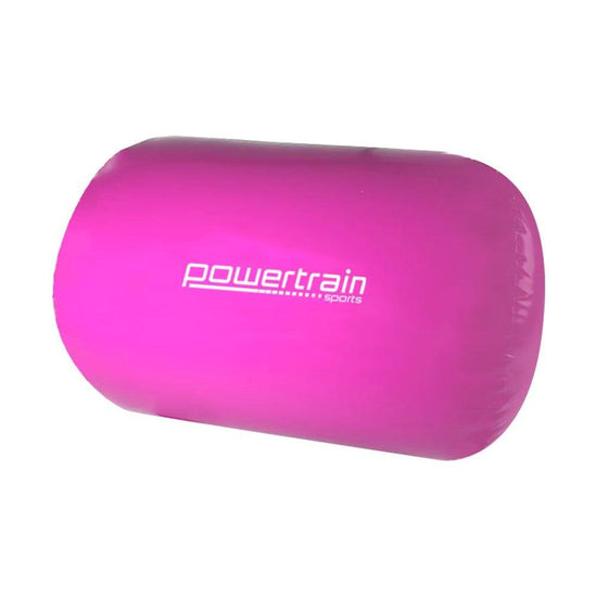 Powertrain Sports Inflatable Gymnastics Air Barrel Exercise Roller 120 x 75cm - Pink