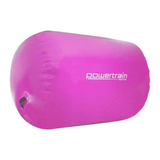 Powertrain Sports Inflatable Gymnastics Air Barrel Exercise Roller 120 x 75cm - Pink