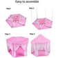 Princess Indoor Playhouse Toy Play Tent for Kids Toddlers with Mat Floor and Carry Bag (Pink)