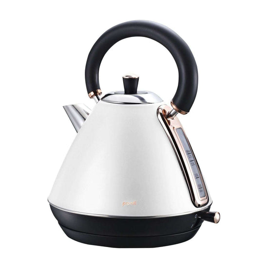 Pronti 1.7l Rose Trim Collection Kettle - White - Magdasmall