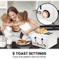 Pronti 4 Slice Toaster Rose Trim Collection - White - Magdasmall