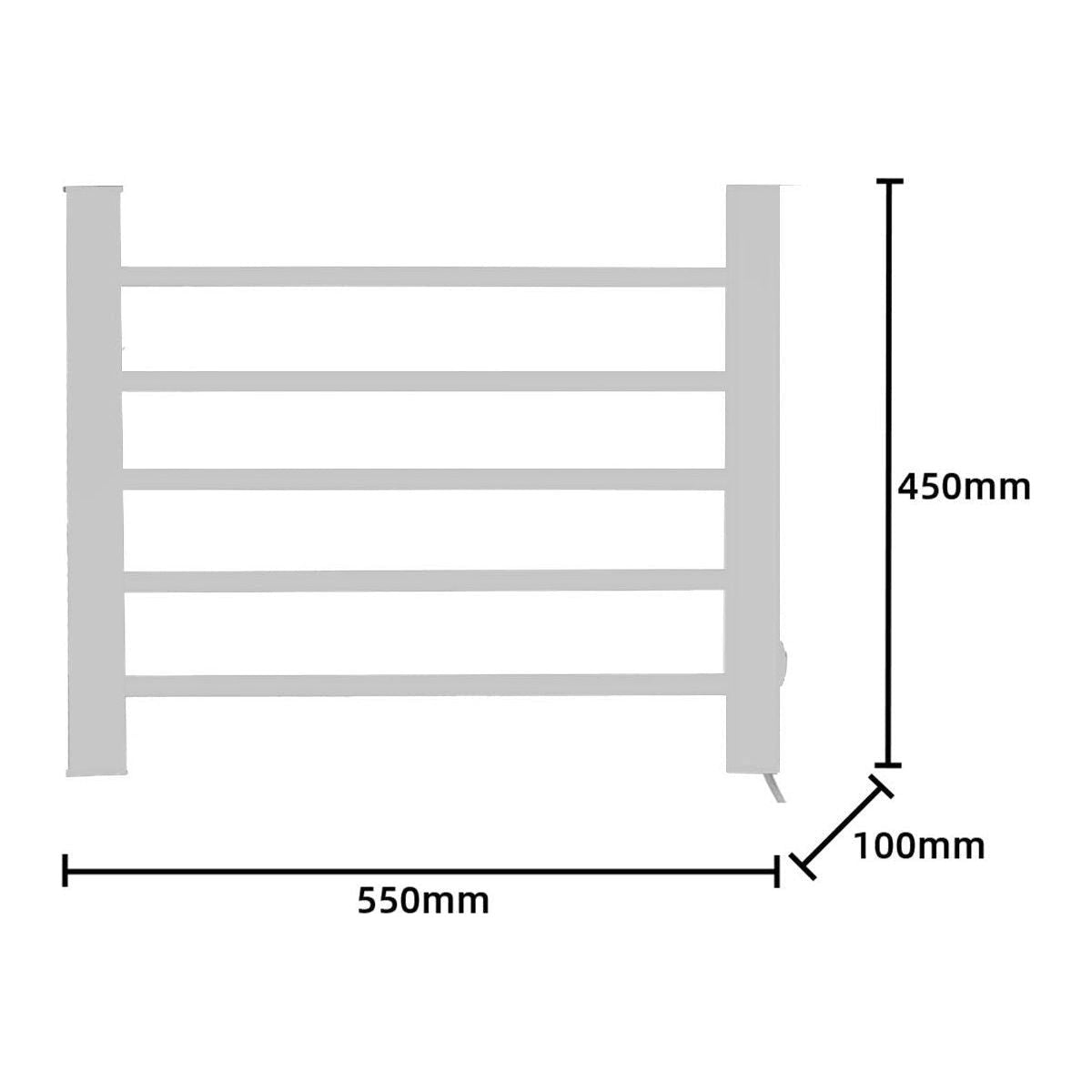 Pronti Heated Towel Rack Electric Bathroom Towel Rails Warmer Ev-90- Silver