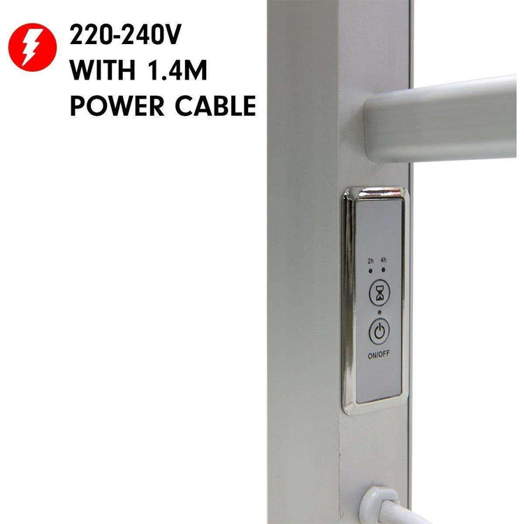Pronti Heated Towel Rack With Timer Wall-mounted Freestanding Electric 160 Watts - Magdasmall