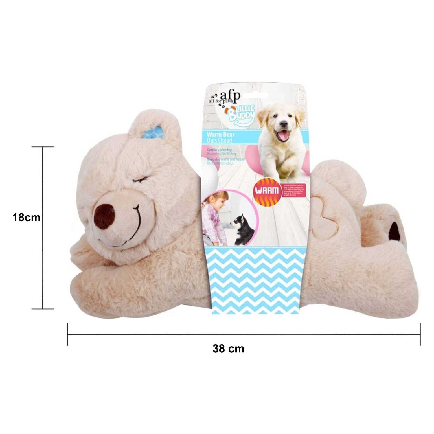 Puppy Warm Toy Bear Dog Heat Pack Comfort Plush Soft Toys Feeling Sleep Aid AFP