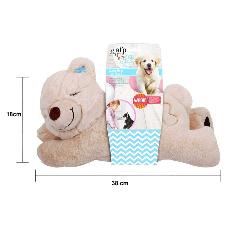 Puppy Warm Toy Bear Dog Heat Pack Comfort Plush Soft Toys Feeling Sleep Aid AFP