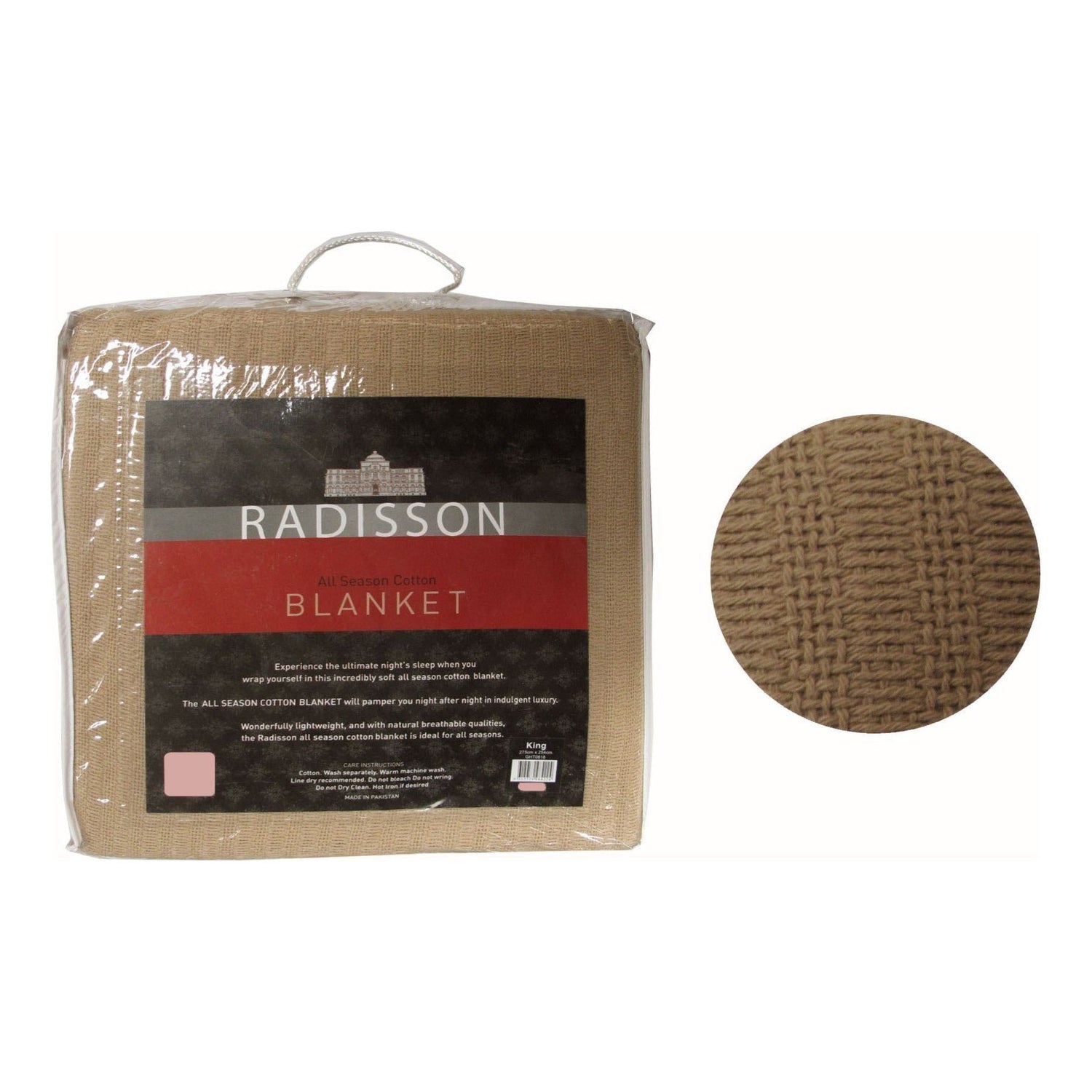 Radisson All Season Cotton Blanket Latte KING - Magdasmall