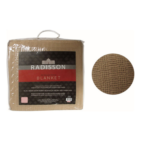 Radisson All Season Cotton Blanket Latte KING - Magdasmall