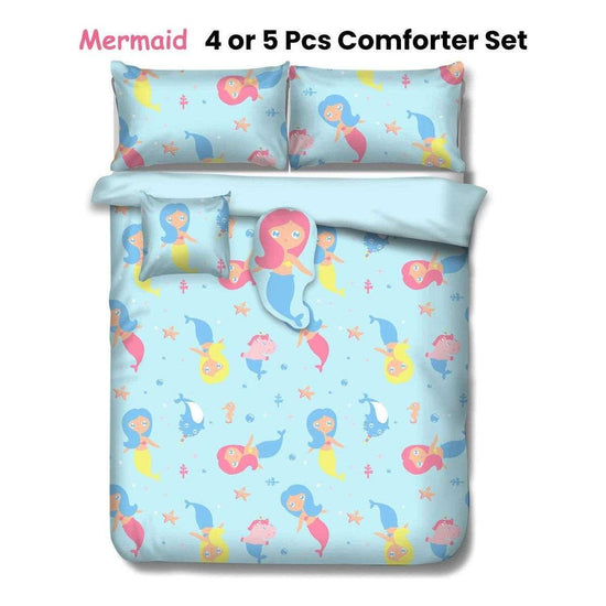 Ramesses Mermaid Kids Advventure 5 Pcs Comforter Set Double