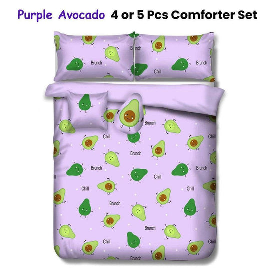 Ramesses Purple Avocado Kids Advventure 4 Pcs Comforter Set Single