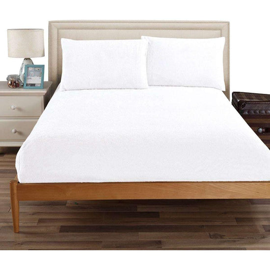 Ramesses Teddy Fleece Fitted Sheet Combo Set White King