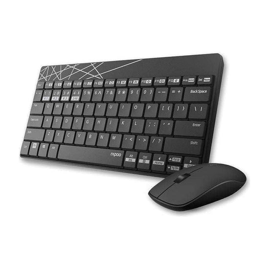 RAPOO 8000M Compact Wireless Multi-mode Bluetooth, 2.4Ghz, 3 Device Keyboard and Mouse Combo