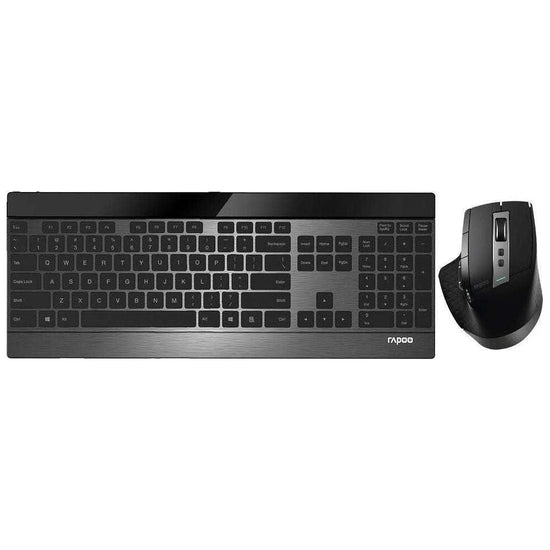 RAPOO 9900M Multi-mode Wireless Ultra-slim Keyboard & Mouse - Bluetooth 3.0, 4.0, 2.4G Multi-Mode Switch, Ultra-Slim Keys, Adjustable DPI