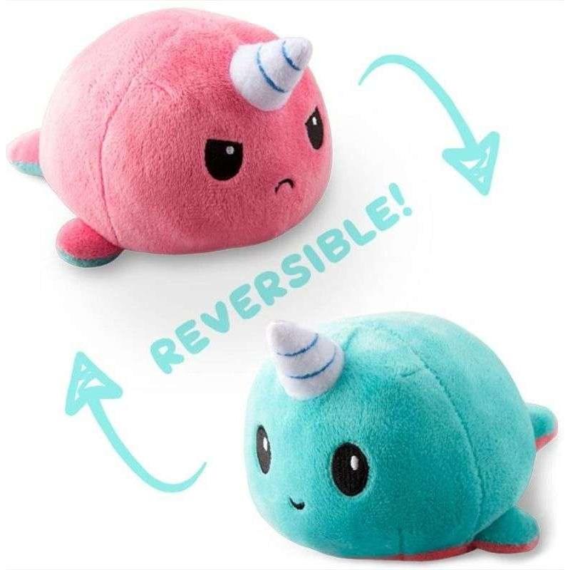 Reversible Plushie - Narwhal Light Blue/Light Pink - Magdasmall