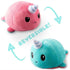 Reversible Plushie - Narwhal Light Blue/Light Pink - Magdasmall