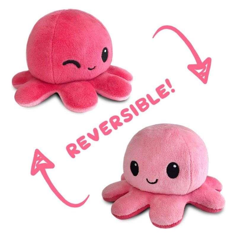 Reversible Plushie - Octopus Happy/Wink