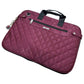 RFID Quilted Taslon Laptop Bag Sleeve Computer Travel w/ Tablet Holder - Marsala