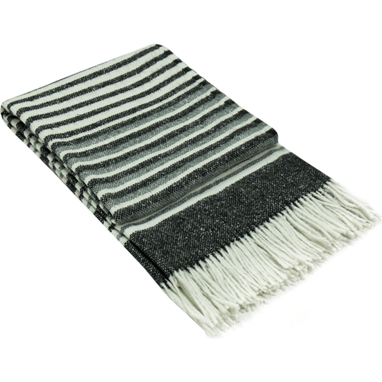 Richmond Throw - Reclaimed Wool Blend - Monochrome - Magdasmall