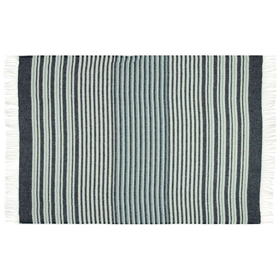 Richmond Throw - Reclaimed Wool Blend - Navy - Magdasmall