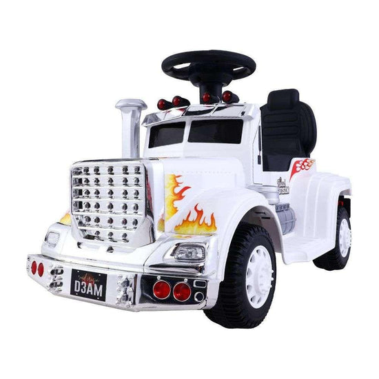 Rigo Kids Electric Ride On Car Truck Motorcycle Motorbike Toy Cars 6V White