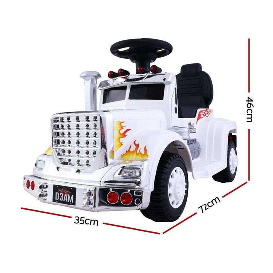 Rigo Kids Electric Ride On Car Truck Motorcycle Motorbike Toy Cars 6V White