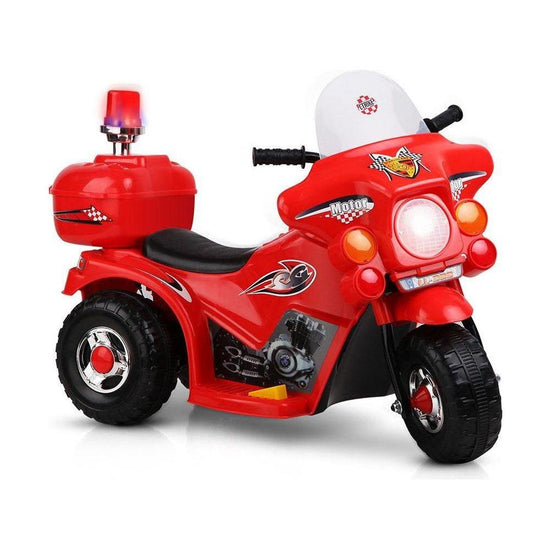 Rigo Kids Electric Ride On Police Motorcycle Motorbike 6V Battery Red