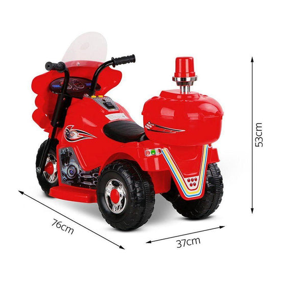 Rigo Kids Electric Ride On Police Motorcycle Motorbike 6V Battery Red