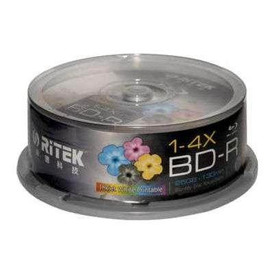 Ritek Blu-Ray BD-R 2X 25GB 130Min White Top Printable 25pcs