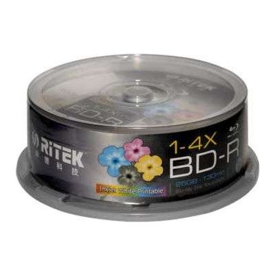 Ritek Blu-Ray BD-R 2X 25GB 130Min White Top Printable 25pcs