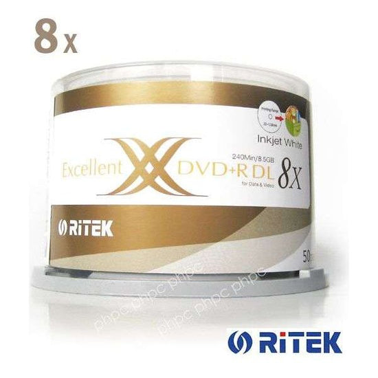 Ritek Ridata DVD+R Double Layer 8x Whitetop Printable 50pcs
