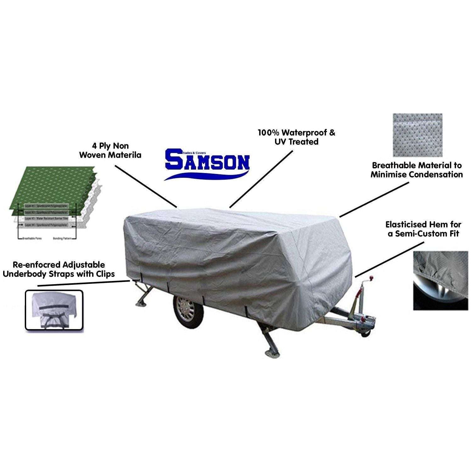 Samson Heavy Duty Trailer Camper Cover 12-14ft