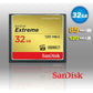 SanDisk 32GB Extreme CompactFlash Card with (write) 85MB/s and (Read)120MB/s - SDCFXSB-032G