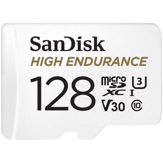 SANDISK HIGH ENDURANCE MICROSDHC CARD SQQNR 128G UHS-I C10 U3 V30 100MB/S R 40MB/S W SD ADAPTOR SDSQQNR-128G-GN6IA