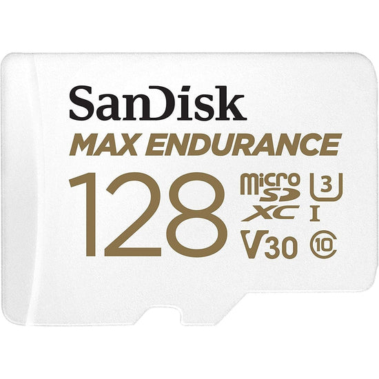 Sandisk Max Endurance Microsdxc Card SQQVR 128G (60 000 HRS) UHS-I C10 U3 V30 100MB/S R 40MB/S W SD Adaptor SDSQQVR-128G-GN6IA