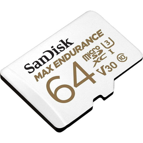 Sandisk Max Endurance Microsdxc Card SQQVR 64G (30 000 HRS) UHS-I C10 U3 V30 100MB/S R 40MB/S W SD Adaptor SDSQQVR-064G-GN6IA