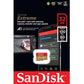 SANDISK SDSQXAF-032G-GN6MN 32GB MICRO SDHC EXTREME A1 V30, UHS-I/ U3, 100MB/s ,NO  SD ADAPTER