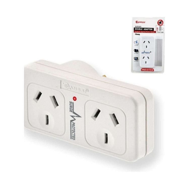 Sansai Surge Protected Adaptor Double Left Hand