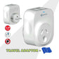 Sansai Travel Adaptor with 2 USB Ports - Verious Countries