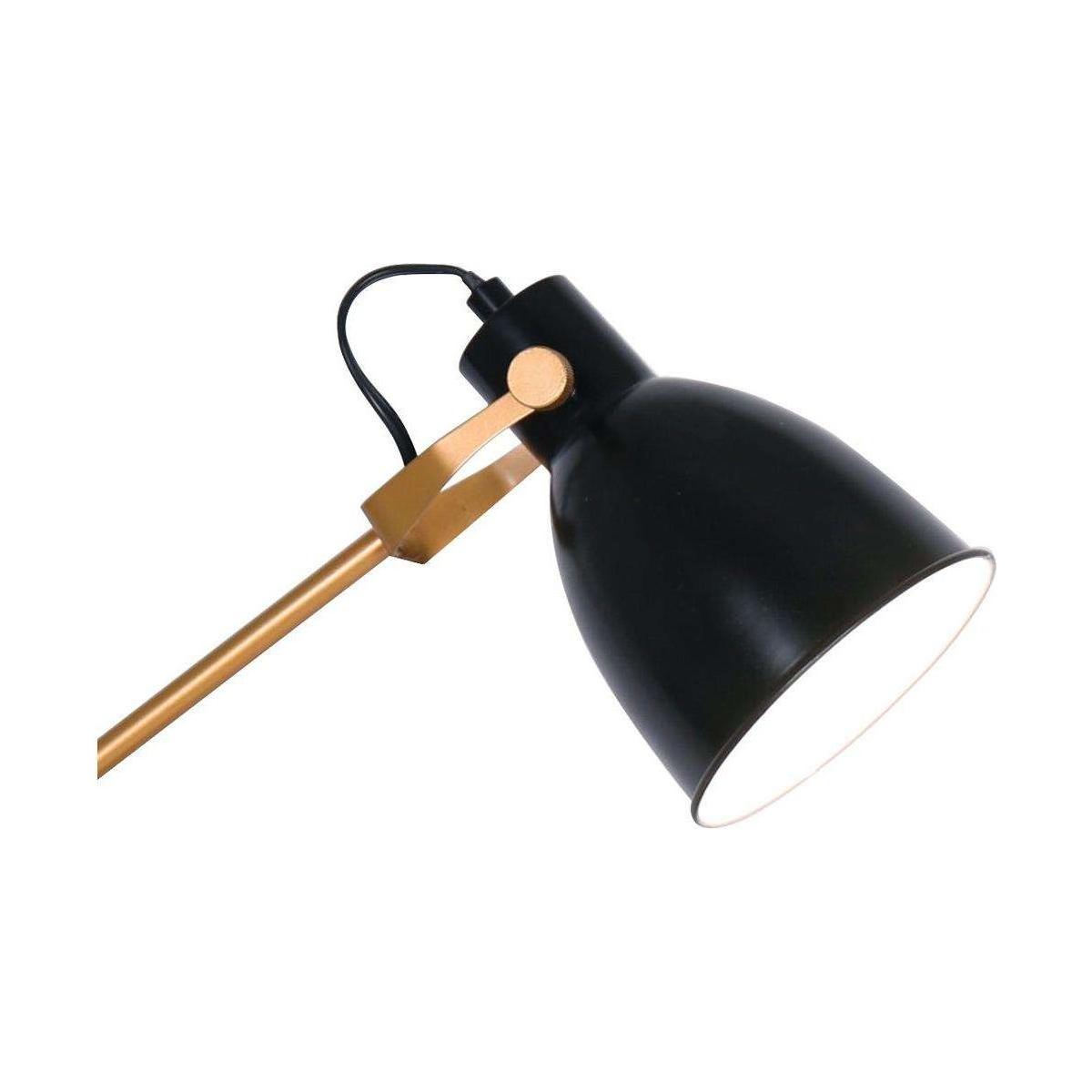 Sarantino Adjustable Metal Table Lamp In Black And Gold