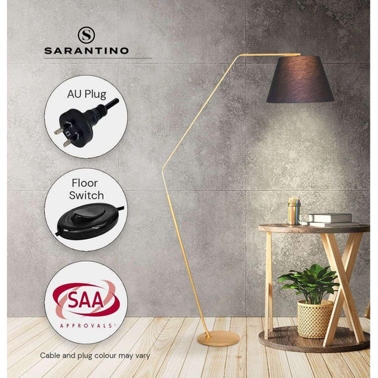 Sarantino Arc Floor Lamp with Empire Shade