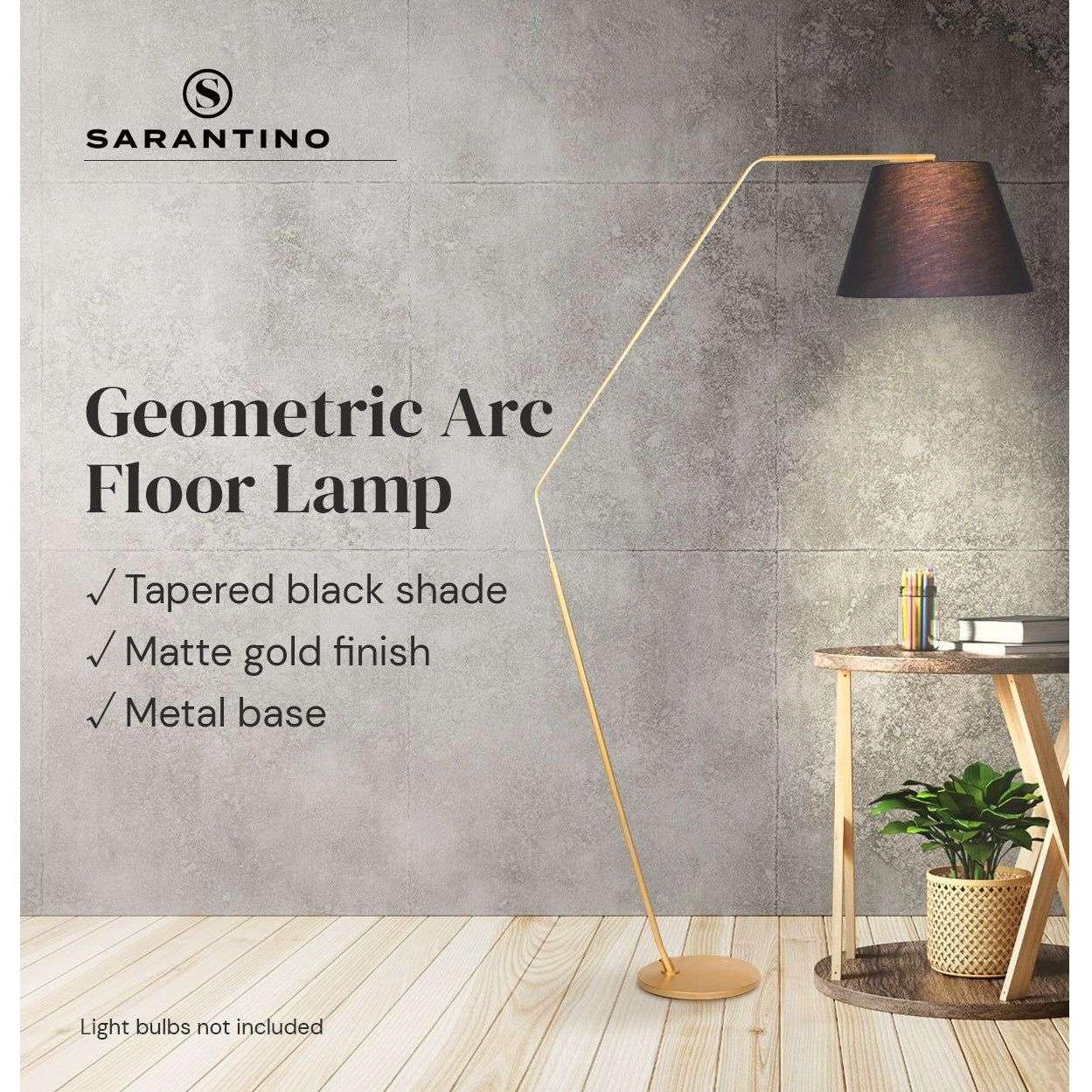 Sarantino Arc Floor Lamp with Empire Shade - Magdasmall