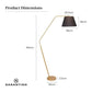 Sarantino Arc Floor Lamp with Empire Shade - Magdasmall