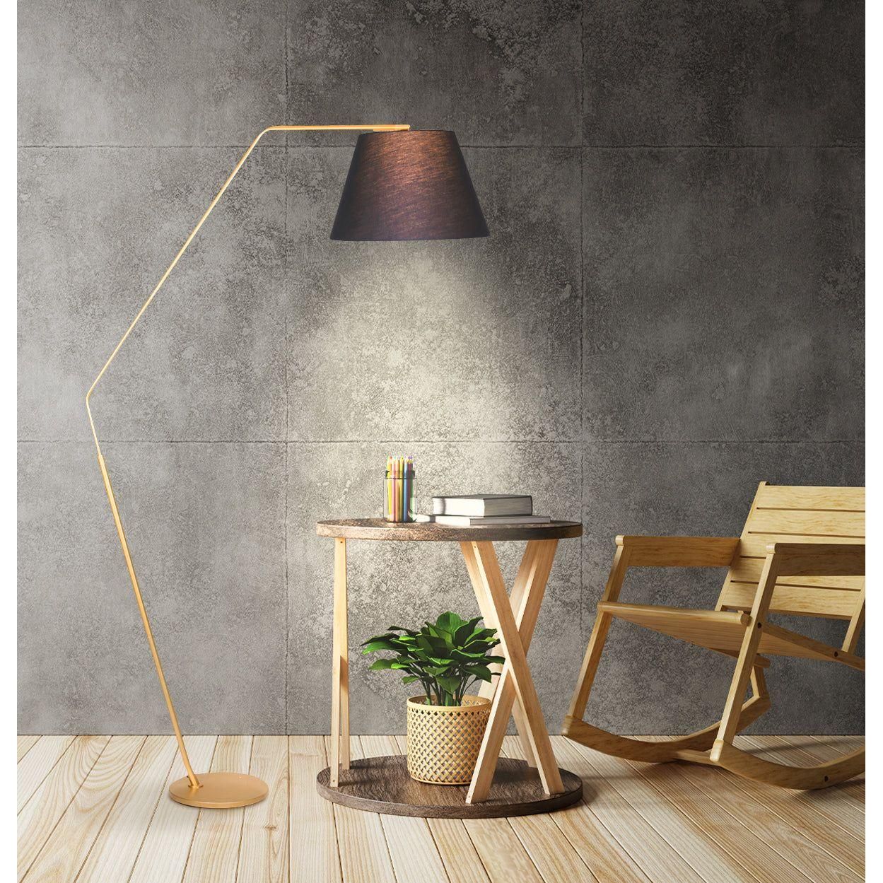 Sarantino Arc Floor Lamp with Empire Shade