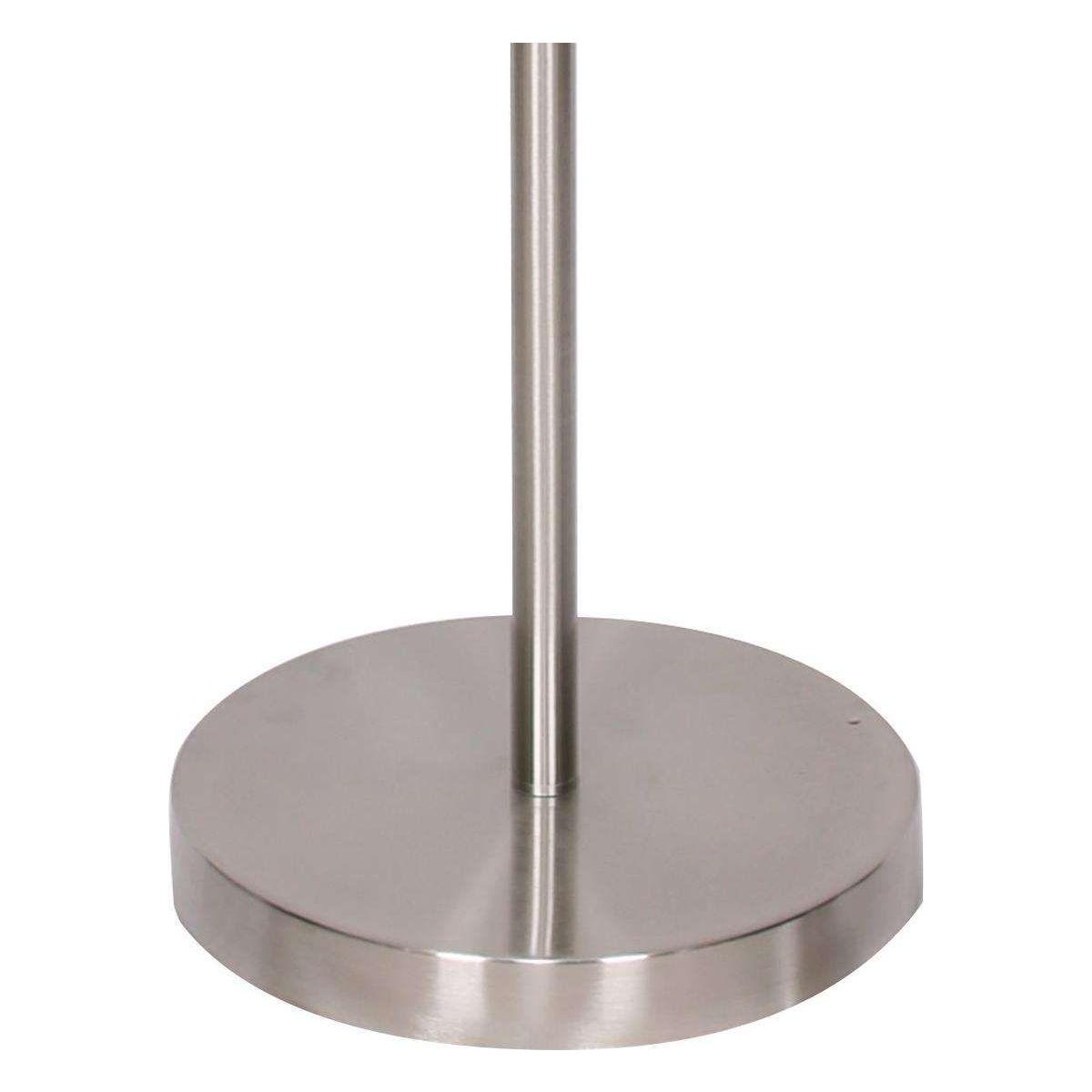 Sarantino Brushed Nickel Height-Adjustable Metal Floor Lamp