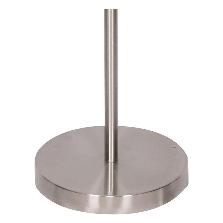 Sarantino Brushed Nickel Height-Adjustable Metal Floor Lamp