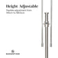 Sarantino Brushed Nickel Height-Adjustable Metal Floor Lamp