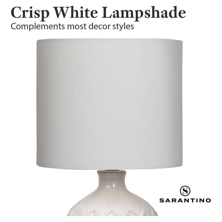 Sarantino Ceramic Table Lamp In Cream