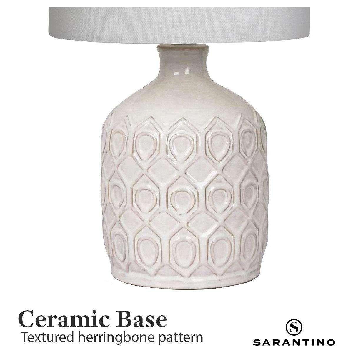 Sarantino Ceramic Table Lamp In Cream