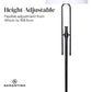 Sarantino Height-Adjustable Metal Floor Lamp Matte Black - Magdasmall